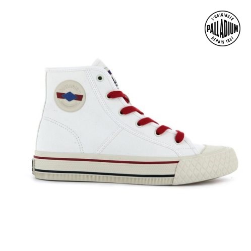 Palladium Palla Louvel High Tops Men's Sneakers White | UK M716-SXB